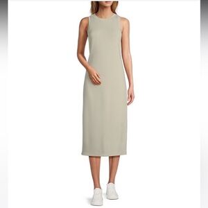 Antonio Melani Womens Black Scuba Knit Sleeveless Midi Dress Medium Classic Soft